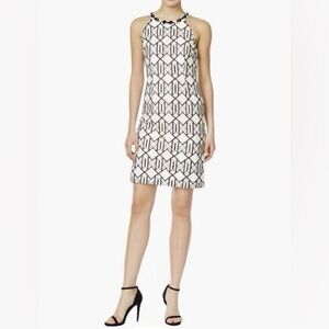 New Nine West Black and White Geometric Dress NWT Size 16